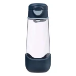b.box 600mL Sport Spout Kids Water Bottle for School, Sports, Travel, Daycare. Leakproof, Spill Proof, Dishwasher Safe Easy Grip Triangle Shape, Durable Tritan Material BPA Free Midnight - B.Box