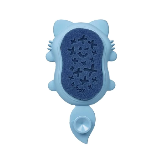 b.box Baby Bath Brush + Sponge, Soft Silicone Cradle Cap Brush & Replaceable Sponge, Fox Design, Gentle Scalp Exfoliator for Newborns, BPA-Free, Dishwasher Safe - B.Box - Image 8