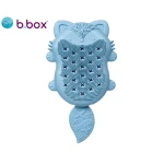 b.box Baby Bath Brush + Sponge, Soft Silicone Cradle Cap Brush & Replaceable Sponge, Fox Design, Gentle Scalp Exfoliator for Newborns, BPA-Free, Dishwasher Safe - B.Box