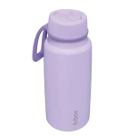 b.box 1L Insulated Flip Top Water Bottle, Leak-Proof Stainless Steel Bottle with Straw, Keeps Drinks Cold for 46 Hours, BPA-Free, Dishwasher Safe, Large Capacity Hydration Bottle