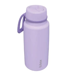 b.box 1L Insulated Flip Top Water Bottle, Leak-Proof Stainless Steel Bottle with Straw, Keeps Drinks Cold for 46 Hours, BPA-Free, Dishwasher Safe, Large Capacity Hydration Bottle