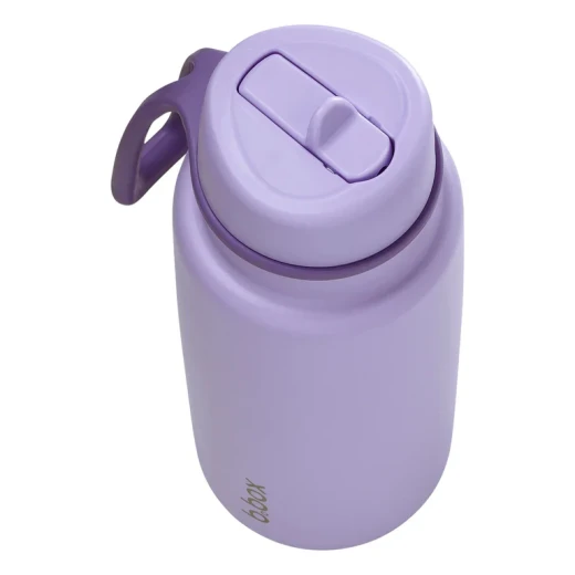 b.box 1L Insulated Flip Top Water Bottle, Leak-Proof Stainless Steel Bottle with Straw, Keeps Drinks Cold for 46 Hours, BPA-Free, Dishwasher Safe, Large Capacity Hydration Bottle - Image 2