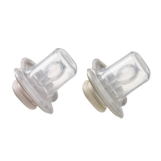 b.box Silicone Pacifiers 0–6 Months, 2-Pack with Protective Cover, Blush/latte, Orthodontic, Antimicrobial, BPA-Free, For Breastfed Babies - B.Box - Image 8