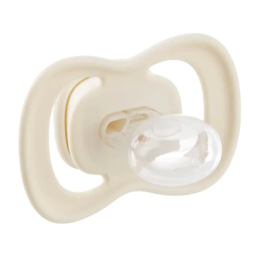 b.box Silicone Pacifiers 6m+, 2-Pack Sage/Vanilla, Orthodontic, Symmetrical Shape, BPA-Free with Protective Cover - B.Box - Image 2