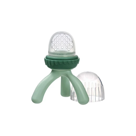 b.box Silicone Baby Fruit Feeder & Teether, Self-Feeding Fresh Food Feeder for Infants 4m+, Soft Safe Non-Toxic Silicone, Unique Tripod Design (Sage) b.box Silicone Baby Fruit Feeder & Teether, Self-Feeding Fresh Food Feeder for Infants 4m+, Soft Safe Non-Toxic Silicone, Unique Tripod Design (Sage)