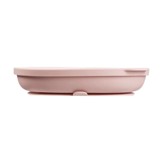 b.box Silicone Suction Plate with Lid for Babies and Toddlers, Divided Sections, Non-Slip Base, Leakproof Lid & Feeding Mat, Microwave, Dishwasher & Oven Safe, Blush Pink - B.Box - Image 2
