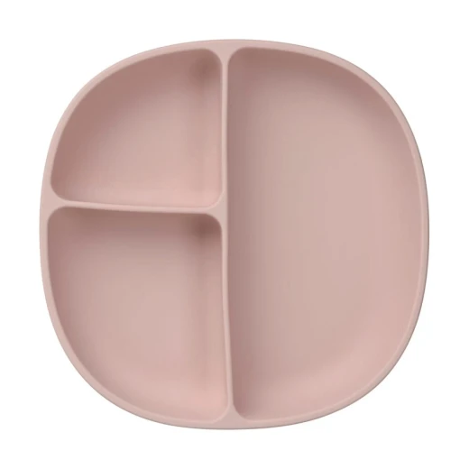 b.box Silicone Suction Plate with Lid for Babies and Toddlers, Divided Sections, Non-Slip Base, Leakproof Lid & Feeding Mat, Microwave, Dishwasher & Oven Safe, Blush Pink - B.Box - Image 6
