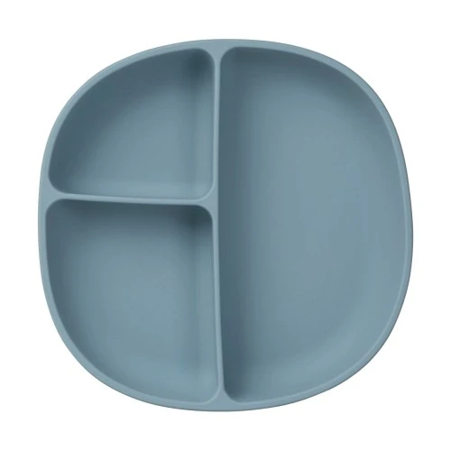 b.box Silicone Suction Plate with Lid for Babies and Toddlers, Divided Sections, Non-Slip Base, Leakproof Lid & Feeding Mat, Microwave, Dishwasher & Oven Safe, Ocean - B.Box - Image 7