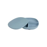 b.box Silicone Suction Plate with Lid for Babies and Toddlers, Divided Sections, Non-Slip Base, Leakproof Lid & Feeding Mat, Microwave, Dishwasher & Oven Safe, Ocean - B.Box