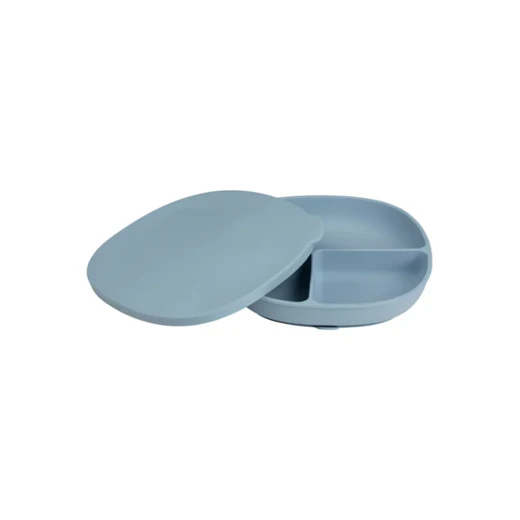 b.box Silicone Suction Plate with Lid for Babies and Toddlers, Divided Sections, Non-Slip Base, Leakproof Lid & Feeding Mat, Microwave, Dishwasher & Oven Safe, Ocean b.box Silicone Suction Plate with Lid for Babies and Toddlers, Divided Sections, Non-Slip Base, Leakproof Lid & Feeding Mat, Microwave, Dishwasher & Oven Safe, Ocean