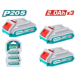 مجموعة بطاريات P20S ليثيوم-أيون 20فولت | 2.0أمبير×3 من توتال (TOSLI240311)