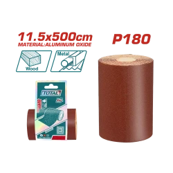 لفة ورق صنفرة P180 مقاس 11.5 سم × 500 سم (TAC18065) من توتال