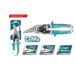 TOTAL Aviation Snip Left 250mm – 10" – Heavy-Duty Left-Cutting Snips for Sheet Metal and Industrial Applications