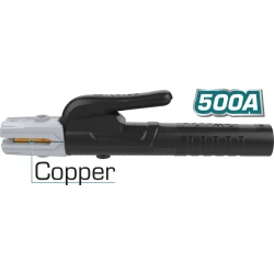 Total Electrode Holder 500A, Durable Heavy-Duty Welding Clamp with Insulated Ergonomic Handle for Stable Arc and Safe Operation