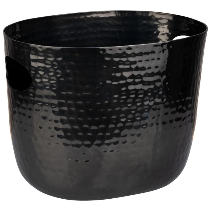 APS Beverage Bucket  Dark Black Aluminum, Size 25.5×19×20 cm , Lightweight & Rust-Resistant - APS