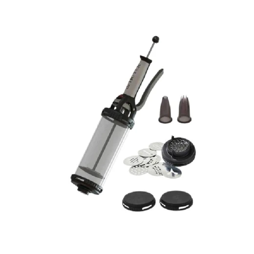 DeBuyer Le Tube Pressure Pastry Syringe Set , 0.75L , With Shortbread Kit & 13 Decorating Discs DeBuyer Le Tube Pressure Pastry Syringe Set , 0.75L , With Shortbread Kit & 13 Decorating Discs