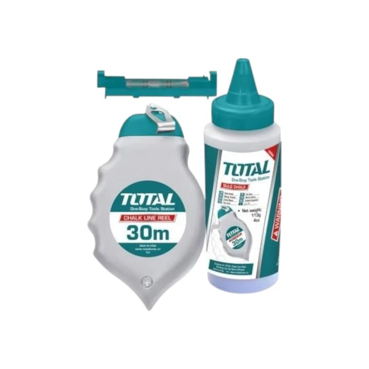 Total THT Chalk Line Reel 30m - Durable Construction for Precise Marking Total THT Chalk Line Reel 30m - Durable Construction for Precise Marking