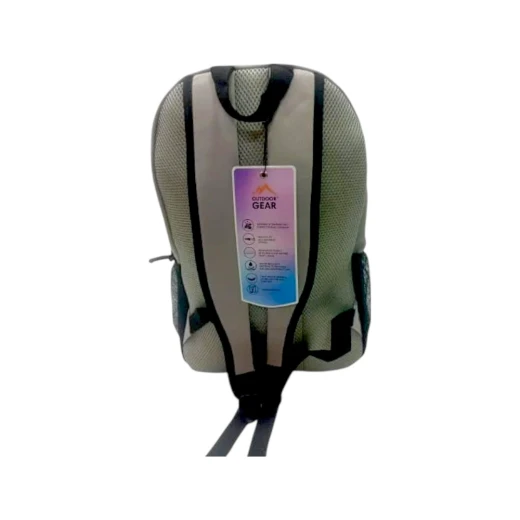 Outdoor Gear School Backpack, Grey, Lightweight & Comfortable, Stylish Summer Colors, Dual Zipper (Top & Front), Ideal for School and Gym Use" - Outdoor Gear - Image 2