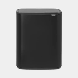 Brabantia Bo Touch Bin 60 Liter , Black, Practical & Space-Saving Design