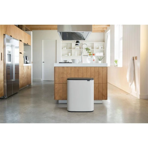 Brabantia Bo Touch Bin 60 Liter , White, Sleek & Space-Saving XXL Waste Bin - Brabantia - Image 5