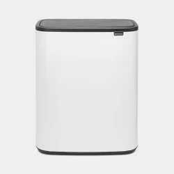 Brabantia Bo Touch Bin 60 Liter , White, Sleek & Space-Saving XXL Waste Bin