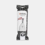 Brabantia PerfectFit Bin Bags 60 Liter , White , Set of 10, Strong & Tailored Fit - Brabantia