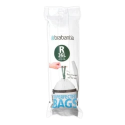 رول 10 أكياس نفايات PerfectFit سعة 36 لتر – تناسب مثالي لسلال Brabantia من برابنتيا