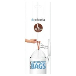Brabantia 12 Rolls of Size L (45 Liter) Plastic Bags – Perfect Fit for Brabantia Bins