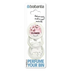 Brabantia Perfume Refill for Trash Bin , Starter Set Flower, Floral Freshness for 4–6 Weeks