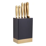 Kitchen Craft Knife Set with Wooden Block , 5-Pieces, Professional & Home Kitchen Essential - KitchenCraft