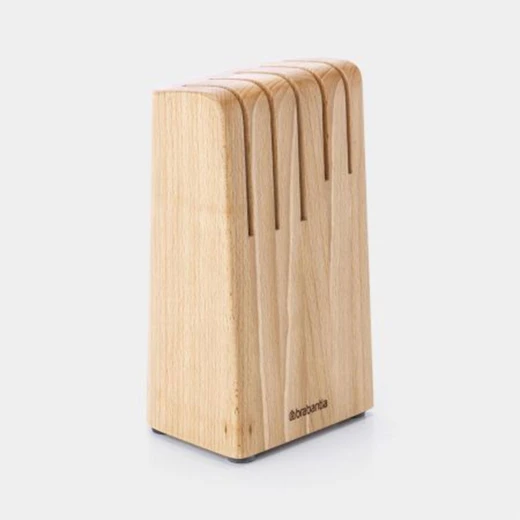 Brabantia Profile Wooden Knife Block , Durable & Organized Design in Sustainable Beech Wood - Brabantia - Image 2