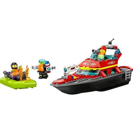LEGO City Fire Rescue Boat 60373 Playset with Minifigures – Exciting Rescue Boat Toy for Kids - LEGO - Image 3