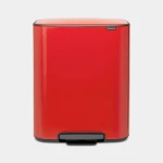 سلة مهملات Bo Pedal Bin بسعة 60 لتر – باللون الأحمر الأنيق مع غلق هادئ وتصميم عملي من برابنتيا - برابانتيا