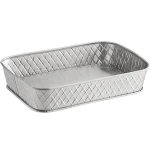 Tafelstern LATTICE Rectangular Platter – Stainless Steel Serving Tray, 24x16cm Size, 4cm Height, Sleek and Durable for Everyday & Event Use - Tafelstern