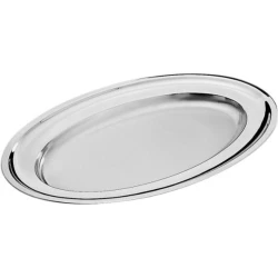Pintinox Oval Stainless Steel Serving Platter – 26x19cm, Sleek and Durable Design for Elegant Food Presentation