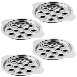 Pintinox 4 Pieces Stainless Steel Screw Plate for 12 Screws, 20cm Diameter – Durable and Versatile Design for Assembly and Maintenance