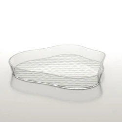 IVV Islands Round Serving Tray – 24cm Transparent, Simple and Elegant Design for Everyday and Practical Use