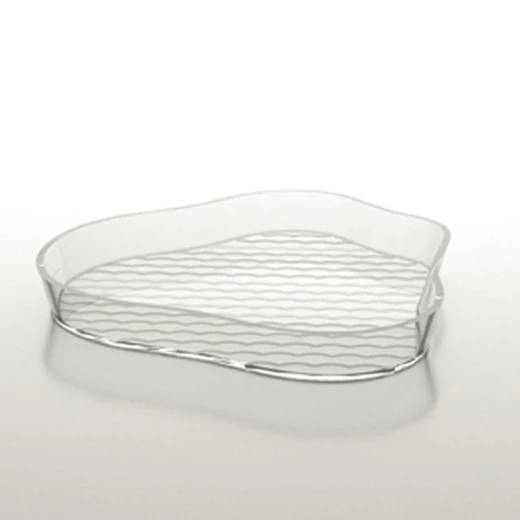IVV Islands Round Serving Tray – 24cm Transparent, Simple and Elegant Design for Everyday and Practical Use IVV Islands Round Serving Tray – 24cm Transparent, Simple and Elegant Design for Everyday and Practical Use