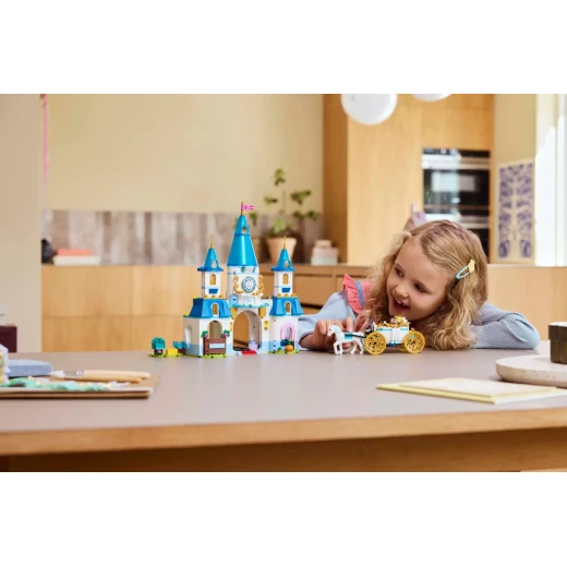 LEGO Disney Cinderella's Castle & Horse Carriage Set – Magical Princess Building Toy for Kids - LEGO - Image 8