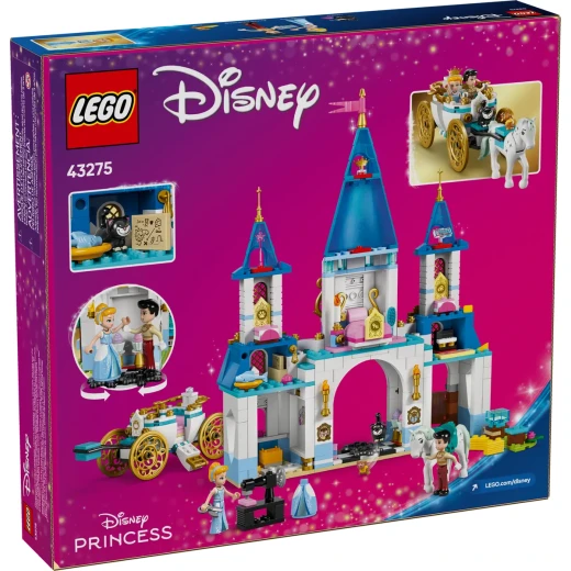 LEGO Disney Cinderella's Castle & Horse Carriage Set – Magical Princess Building Toy for Kids - LEGO - Image 9