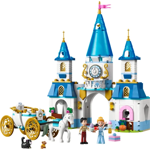 LEGO Disney Cinderella's Castle & Horse Carriage Set – Magical Princess Building Toy for Kids - LEGO - Image 2