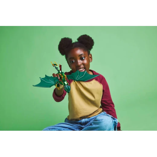 LEGO NINJAGO Lloyd's Green Forest Dragon Set – Buildable Action Toy with 2 Minifigures for Kids - LEGO - Image 4