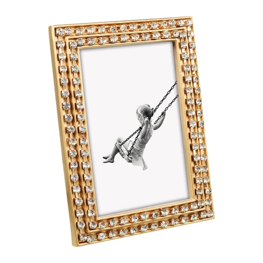 Mascagni Photo Frame 10x15cm Golden Resin Crystal Decorations Mascagni Photo Frame 10x15cm Golden Resin Crystal Decorations