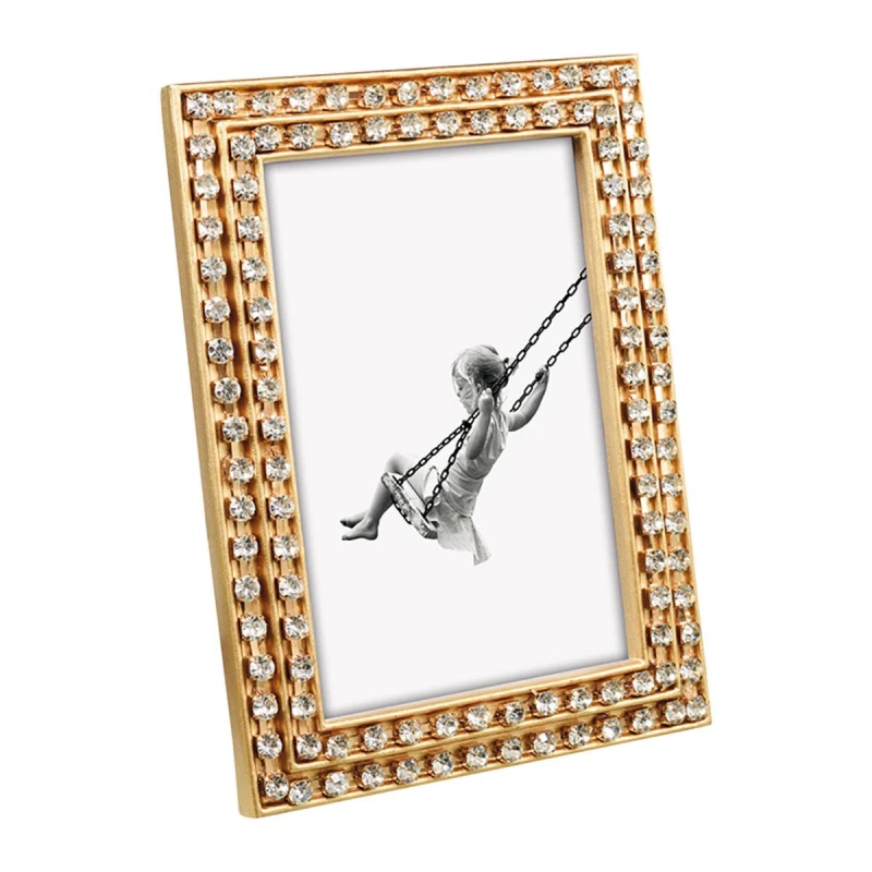 Mascagni Photo Frame 10x15cm Golden Resin Crystal Decorations - Mascagni