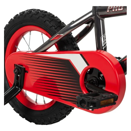 دراجة هوائية للأولاد Huffy Pro Thunder مقاس 12 بوصة - حواف ومقود أحمر - هوفي - Image 3