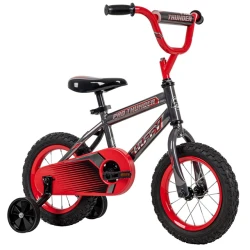 دراجة هوائية للأولاد Huffy Pro Thunder مقاس 12 بوصة - حواف ومقود أحمر