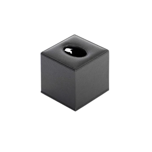 Bentley Square Black Leather Tissue Box - Stylish Home & Garden Decorative Accessory Bentley Square Black Leather Tissue Box - Stylish Home & Garden Decorative Accessory