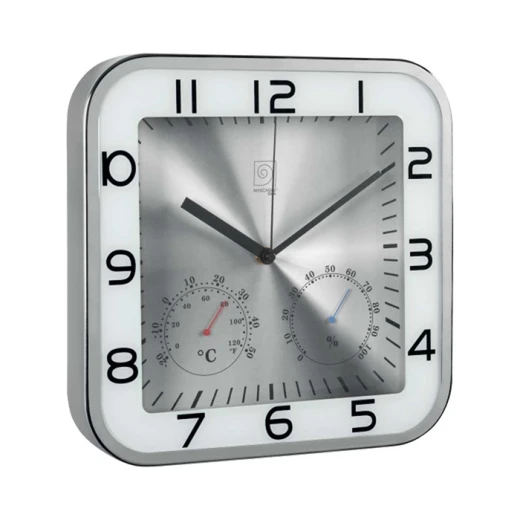 Mascagni Steel Wall Clock 30x30cm - Grey Modern Design - Stylish Home & Office Decor Mascagni Steel Wall Clock 30x30cm - Grey Modern Design - Stylish Home & Office Decor