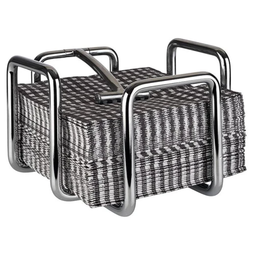 APS Hero Napkin Holder Chrome Stainless Steel - 14.5x14.5cm - Sleek and Durable Table Accessory - APS - Image 2