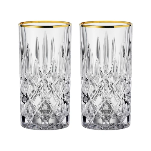 Nachtmann Noblesse Longdrink Glasses Set of 2 - 375ml - Elegant and Luxurious Crystal Glasses Nachtmann Noblesse Longdrink Glasses Set of 2 - 375ml - Elegant and Luxurious Crystal Glasses